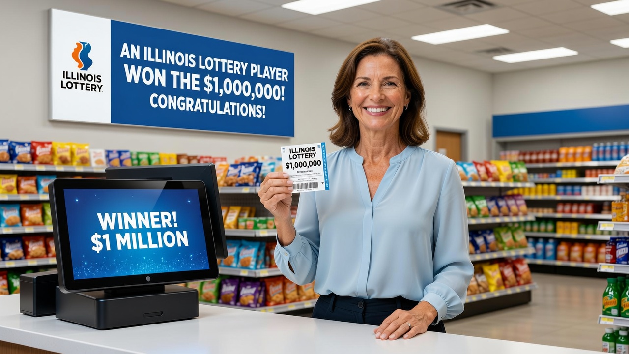 Hy-Vee Fast and Fresh store exterior in Quincy Illinois where the winning ticket was sold